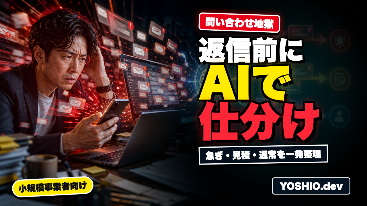 問い合わせ対応をAIで初回振り分けする小さな自動化の作り方