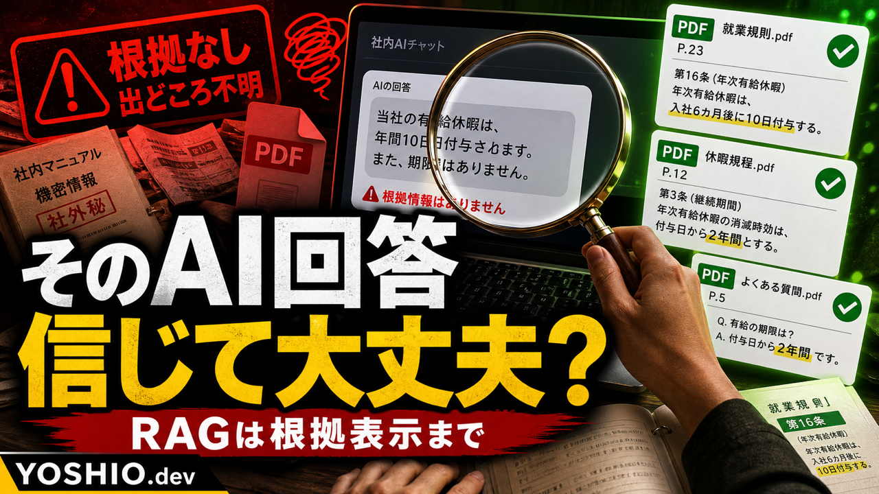 社内AIチャットに根拠表示が必要な理由｜RAGを信用して使うための設計