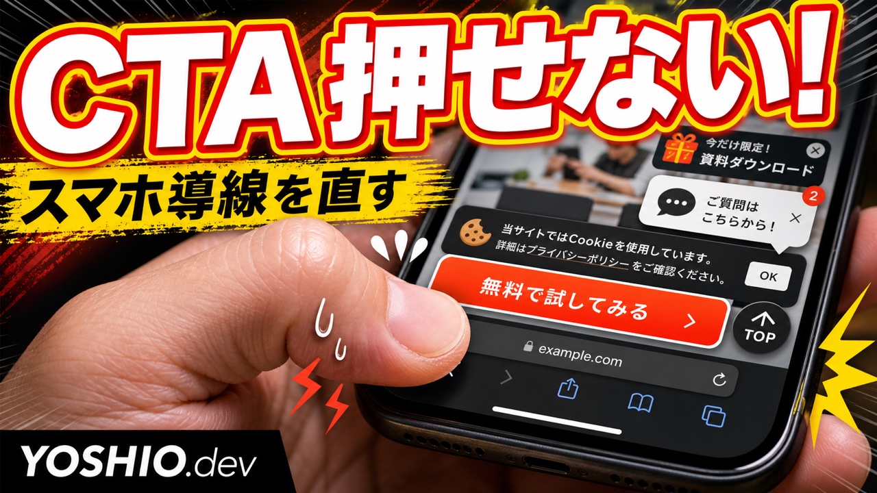 スマホLPの追従CTAは必要？ボタン位置・文言・邪魔にならない設計