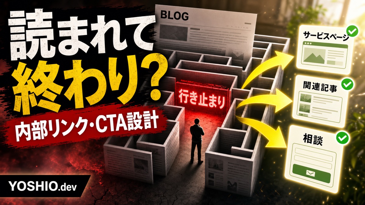 ブログ記事を読まれて終わりにしない|内部リンク・CTAで相談導線を作る