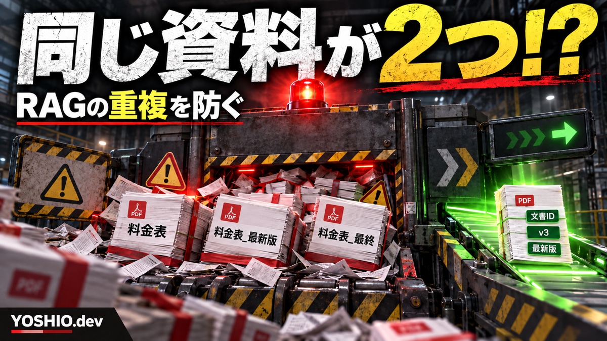 RAGに同じ資料を二重登録しない｜重複・旧版を混ぜない版管理