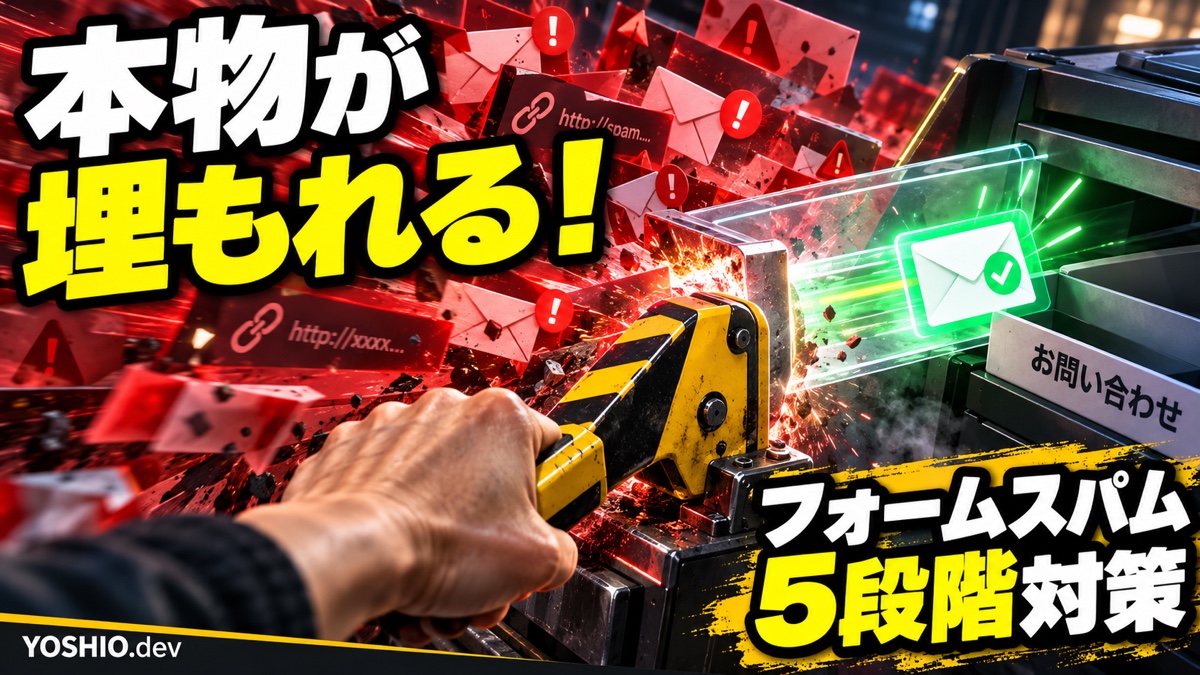 問い合わせフォームのスパムを減らす｜CAPTCHAだけに頼らない5段階対策
