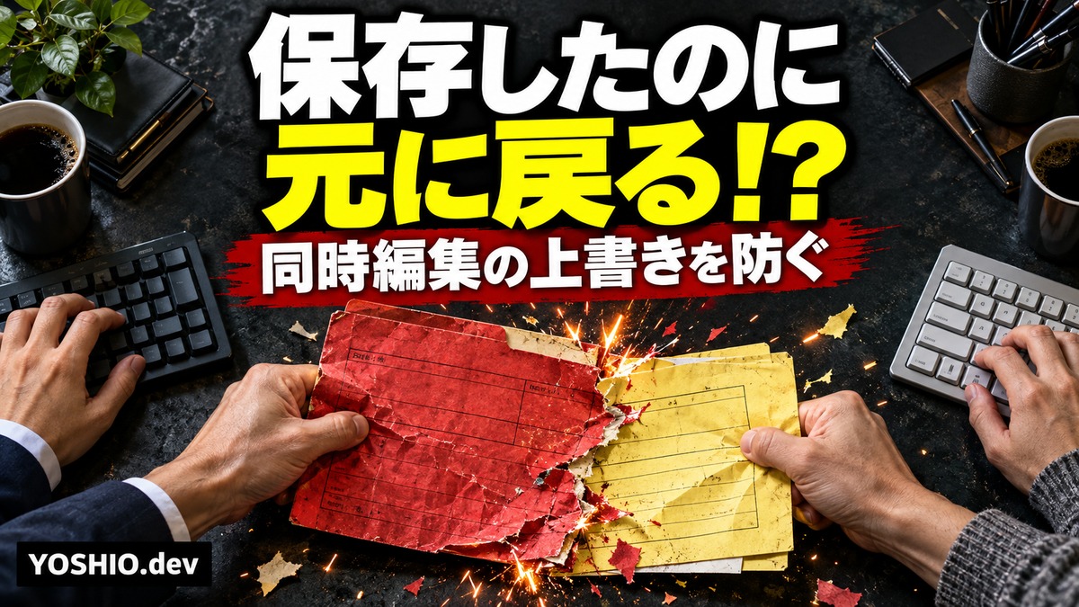 小型業務ツールで同時編集の上書きを防ぐ｜更新競合と入力保持の設計